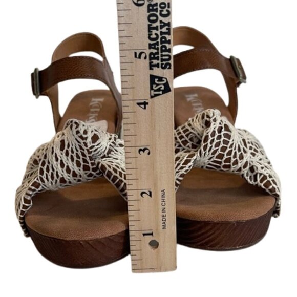 Kork's Brown and White Women's Sandal Size 8 - Picture 9 of 9
